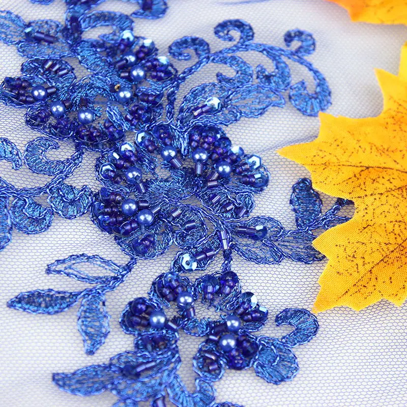 2018 Bridal Lace Fabric High Quality African Handmade Beades Embdroidery for FC1054 | Дом и сад