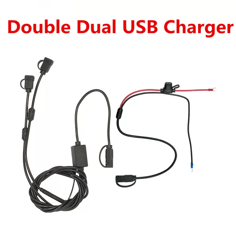 Motorcycle Waterproof 12-24V 1.5A Double Dual USB Charger Port Power Socket Mobile Charger for All Smart Phones