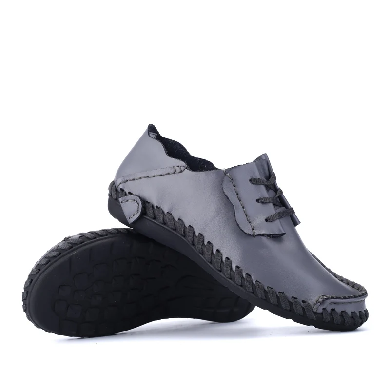 Безмятежное бренд большой size38-50 кожа Модные туфли для вождения 4 цвета на лето и