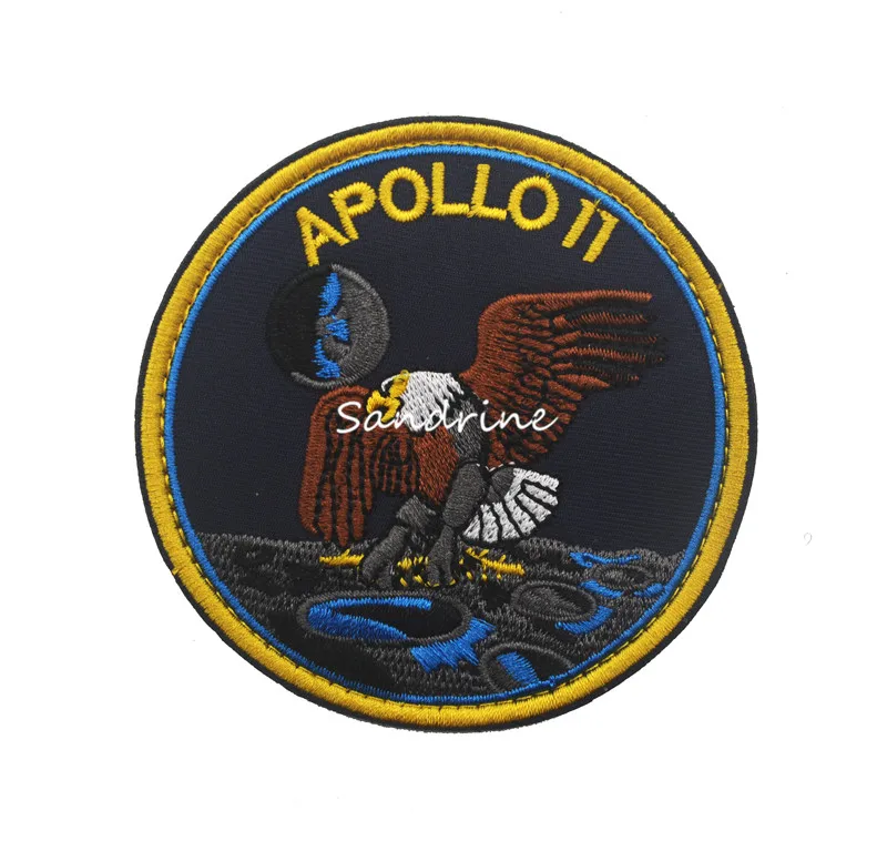 APLLO 11 Военная армейская тактическая Вышивка Патчи для одежды эмблема Аппликации