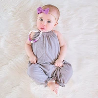new summer fashion toddler baby girl clothes summer sleeveless solid color linen cotton romper kids jumpsuit clothing for boys