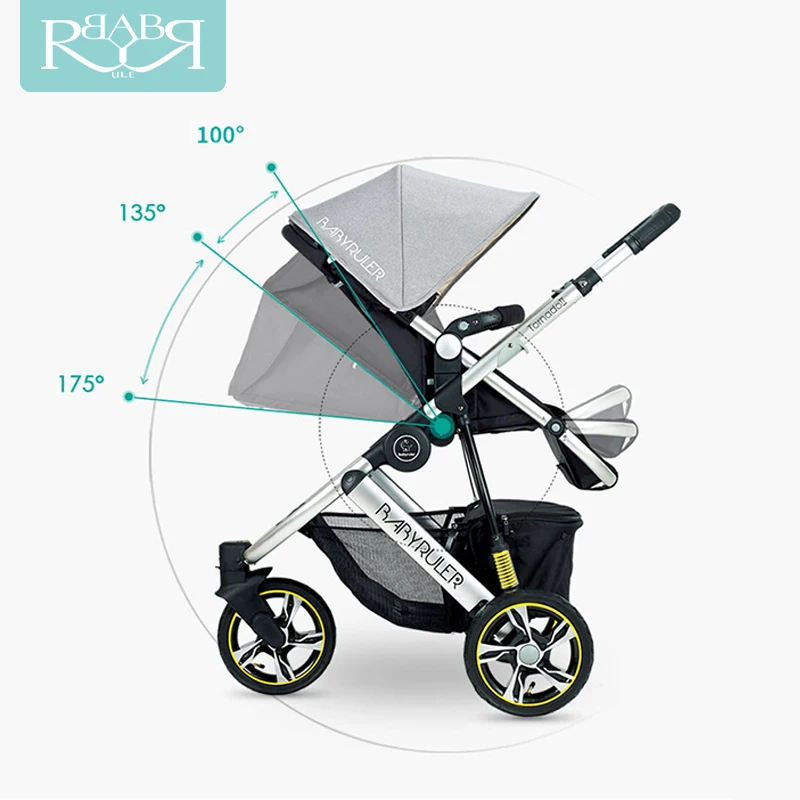 Новая высококачественная детская коляска babyruler детская коляска портативный амортизатор 175 градусов BB тележка
