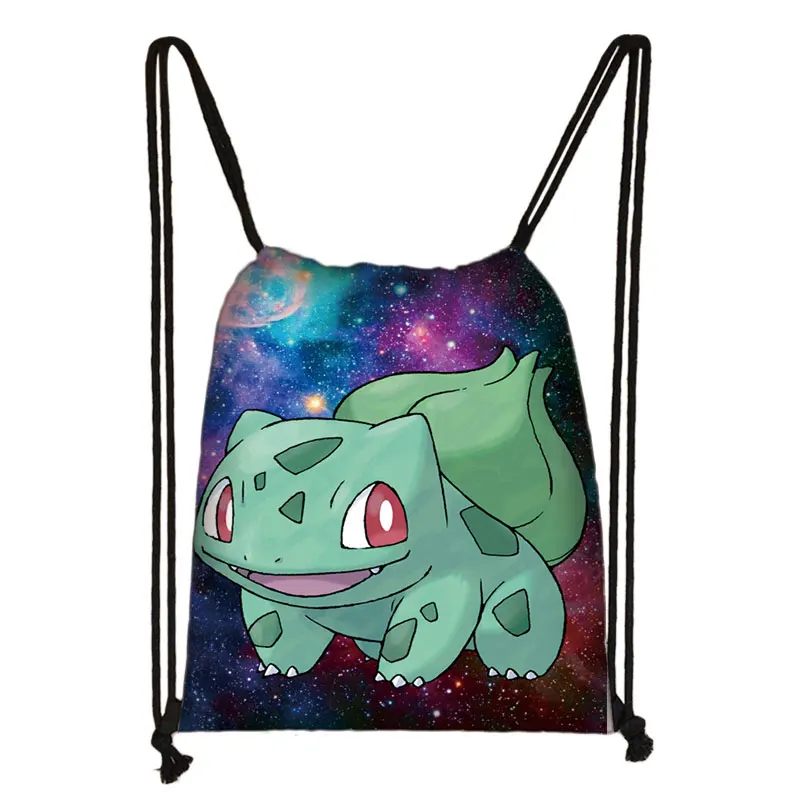 019 Покемон хаунтер Eevee Bulbasaur 3D мультфильм рюкзак мешок с кулиской Повседневная обувь для мальчиков и девочек рюкзак на шнурке сумки - Цвет: 019