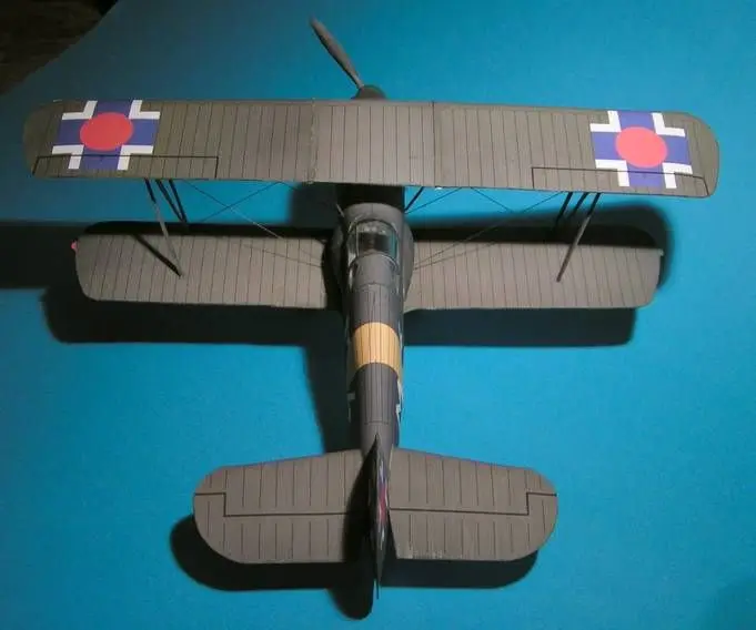 1:33 Бумажная модель чешского истребителя Avia B.534 WW II подарок для мальчика бумажная