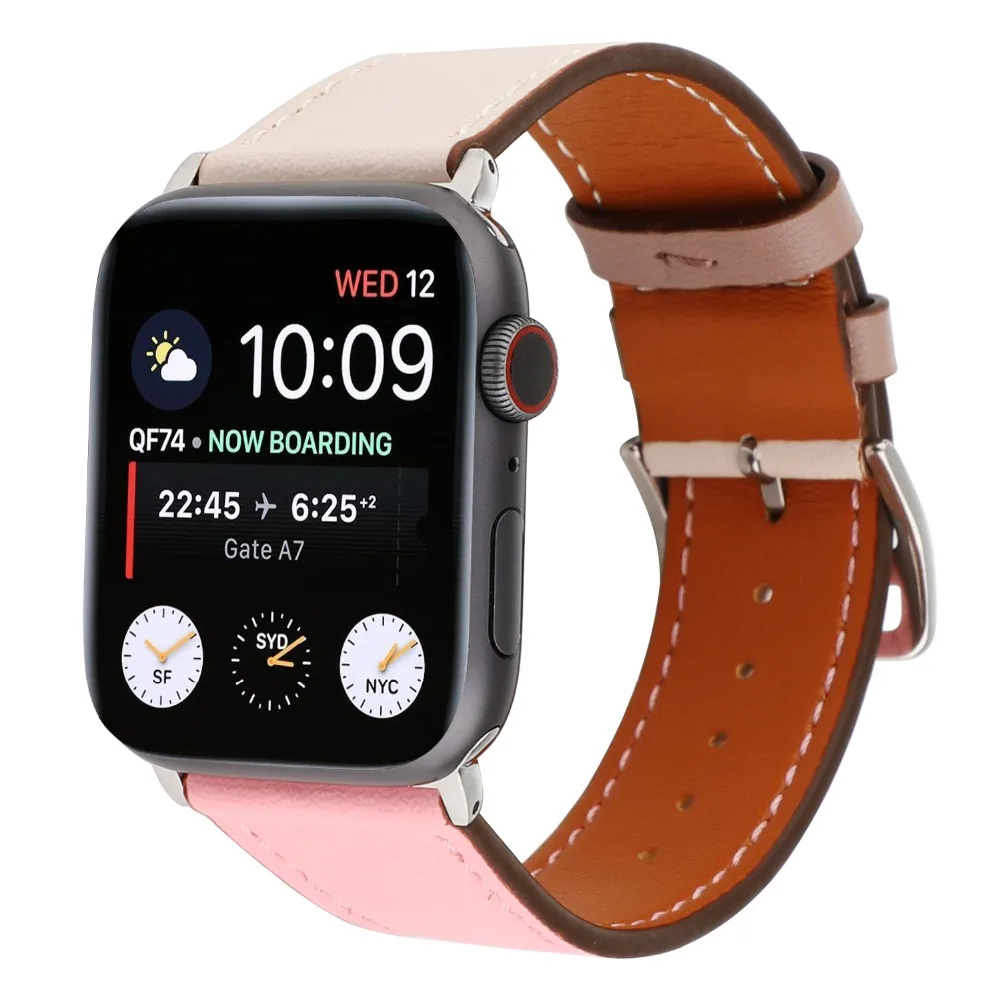 Ремешок для часов из натуральной кожи Apple Watch Series 4 44 мм 40 42 38 мм|Ремешки часов| |