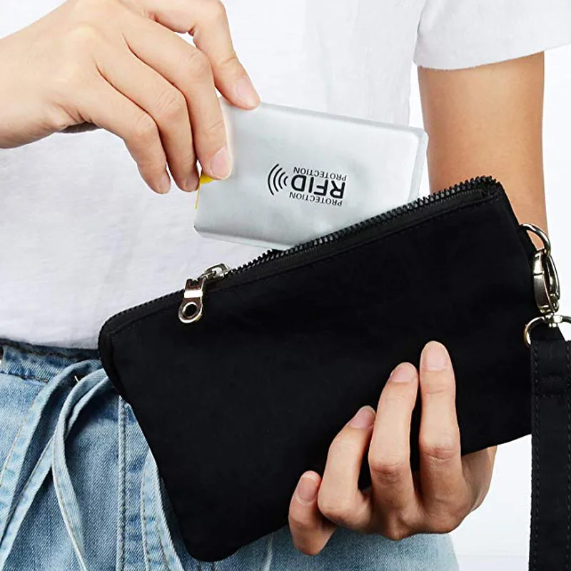 10 шт Анти-сканирование карты рукава Анти-кража RFID карта протектор идентичность анти-сканирование карты рукав портативный банк держатель для карт