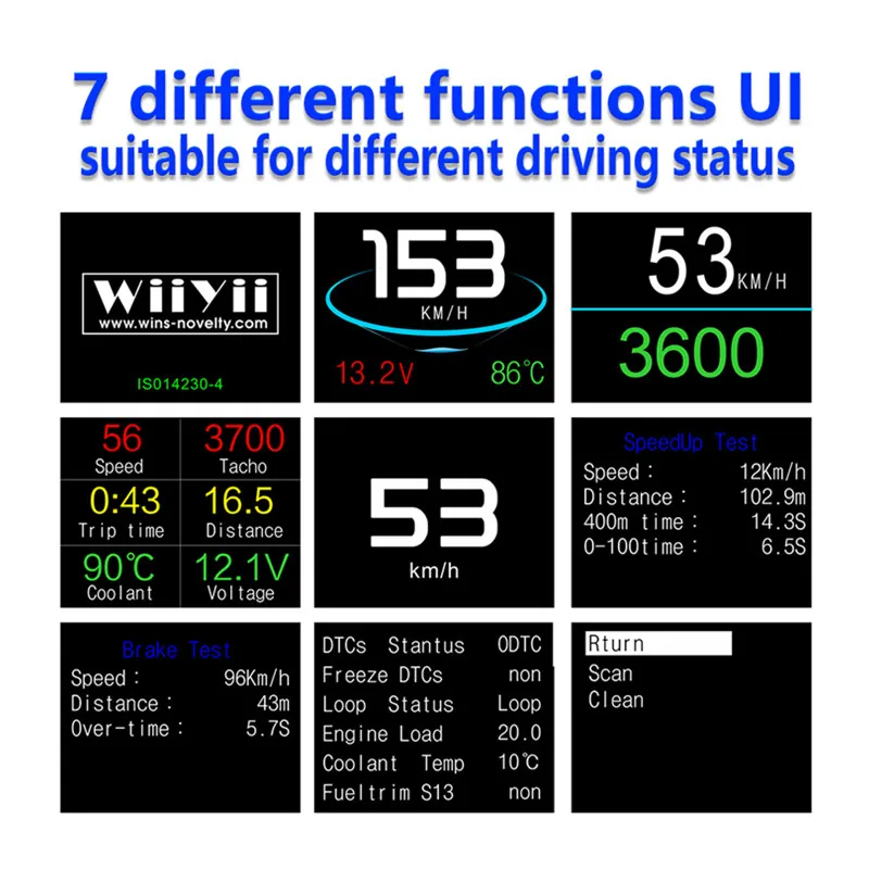 GEYIREN P10 Автомобильный бортовой компьютер цифровой OBD дисплей для вождения