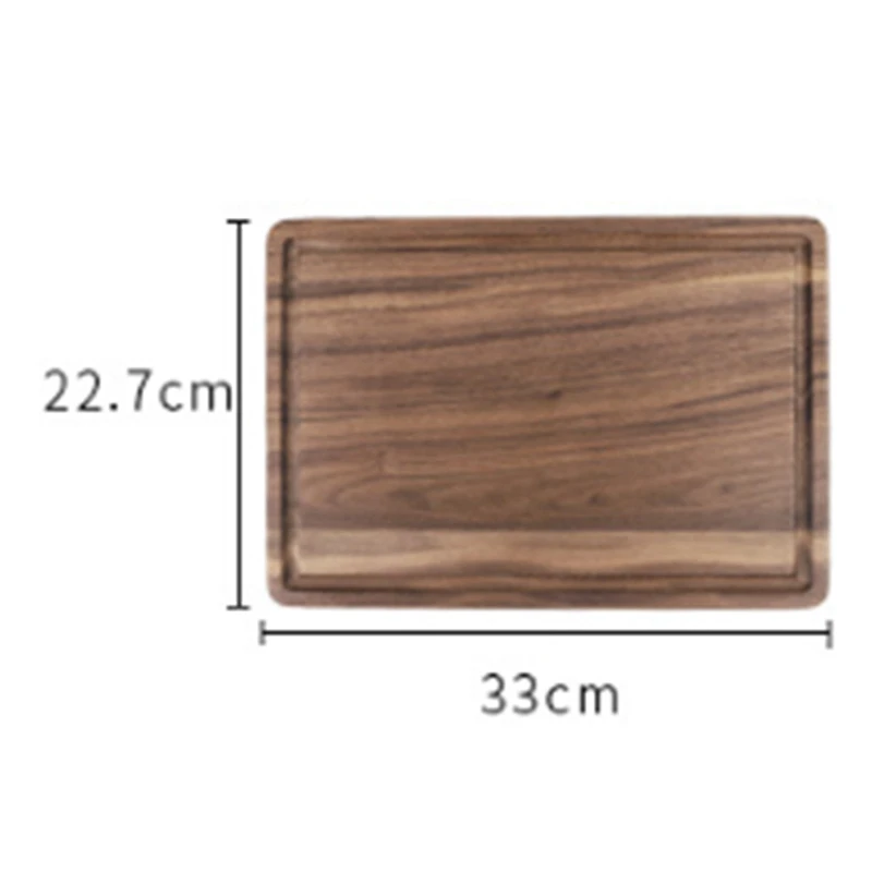 Black Walnut Chopping Board Steak Solid Wood Tray Preservative Kitchen Cutting Slotted Plate Bread Dis | Дом и сад