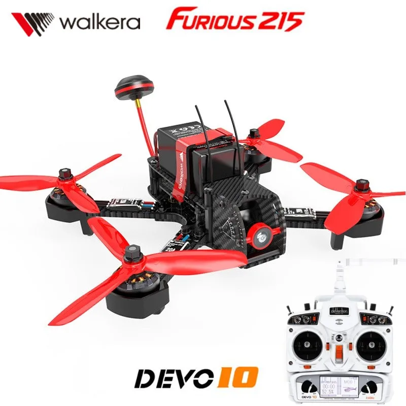 Радиоуправляемый гоночный Дрон Walkera furight 215 с передатчиком DEVO 10 камерой 600TVL и F3 RTF