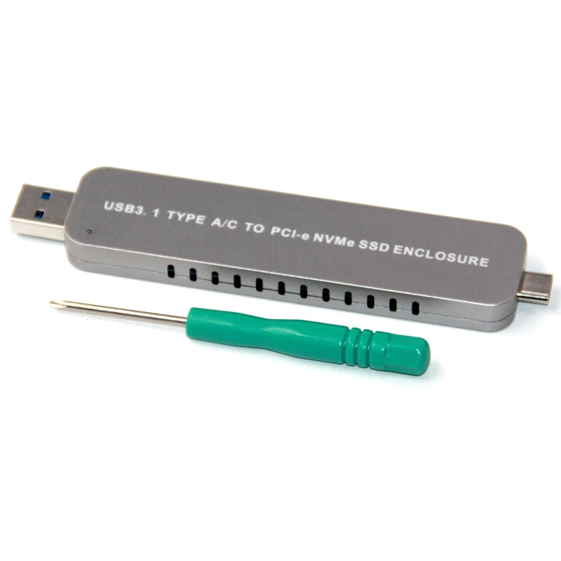 NVME SSD корпус жесткий диск Корпус USB C & TYPE A к PCI E M.2 HDD коробка адаптер для 2242/2260/2280
