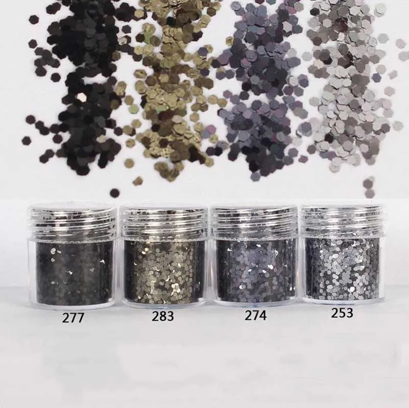 set 9(4 10ml) 4 горшки(10 мл) Nail Art Блеск порошок пыли с блестками пыли порошок смешанные цвета ногтей Блеск порошок для нейл-арта, diy4 бутылки - Цвет: set 9(4 10ml)