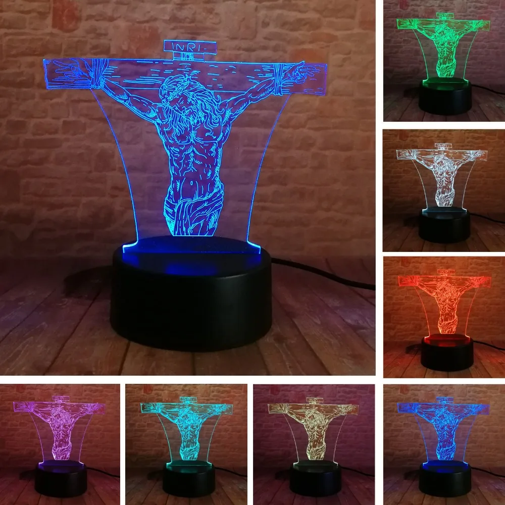 Крестообразный крестик 7 цветов RGB ночник декор для детской спальни детей