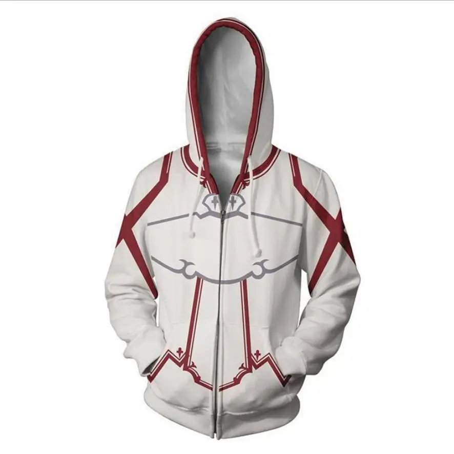 S 5XL Высокое качество обувь для вечеринки в Стиле косплей Sword Art Online 3D толстовки с