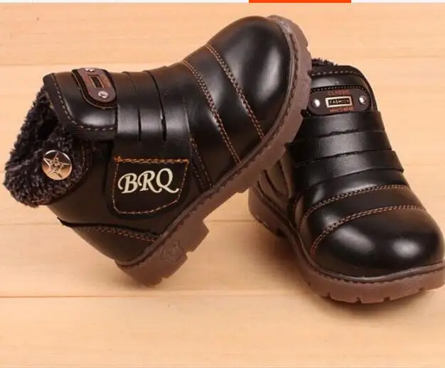 Детские теплые ботильоны модная бархатная обувь для мальчиков и девочек зимняя