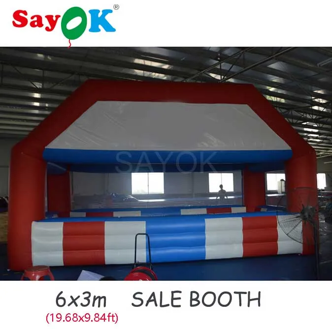 

Sayok New Inflatable Sale Booth Sale Tent Inflatable Kiosk 6x3m Inflatable Standing Booth for Advertising Business Promotion