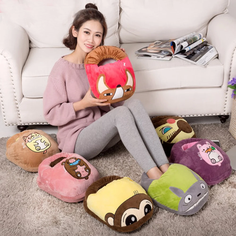 Грелка для ног с мультяшным рисунком электрическая грелка обуви моющаяся