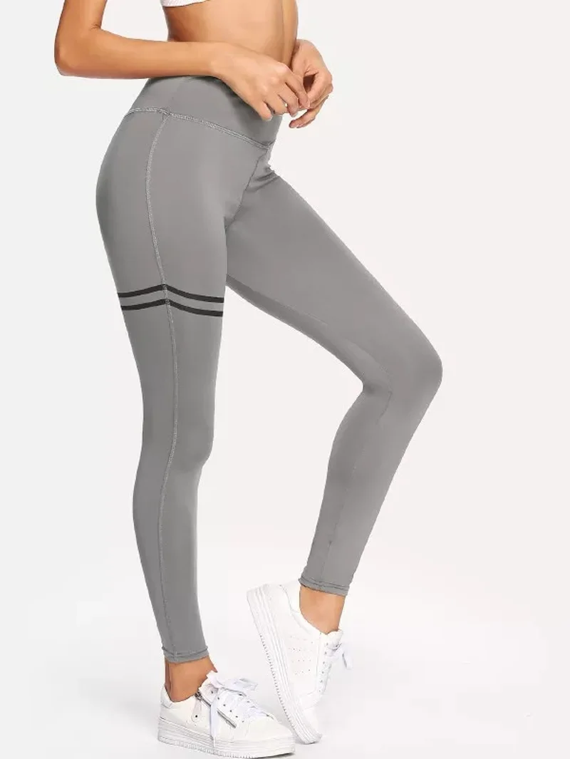 Solid Skinny Leggings Women Fitness Workout Sports Running Pants Female Elastic Slim Trousers | Женская одежда