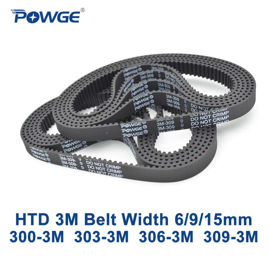 Зубчатый ремень POWGE HTD 3M C = 300 303 306 309 ширина 6/9/15 мм зубья 100 101 102 103 HTD3M синхронный 3 м|3m