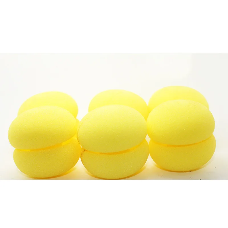 Цвет: желтый 6 шт. клубника волшебные бигуди милые бигуди Губка пены шары бигуди для завивки прекрасные DIY Инструменты для волос аксессуары - Цвет: Цвет: желтый