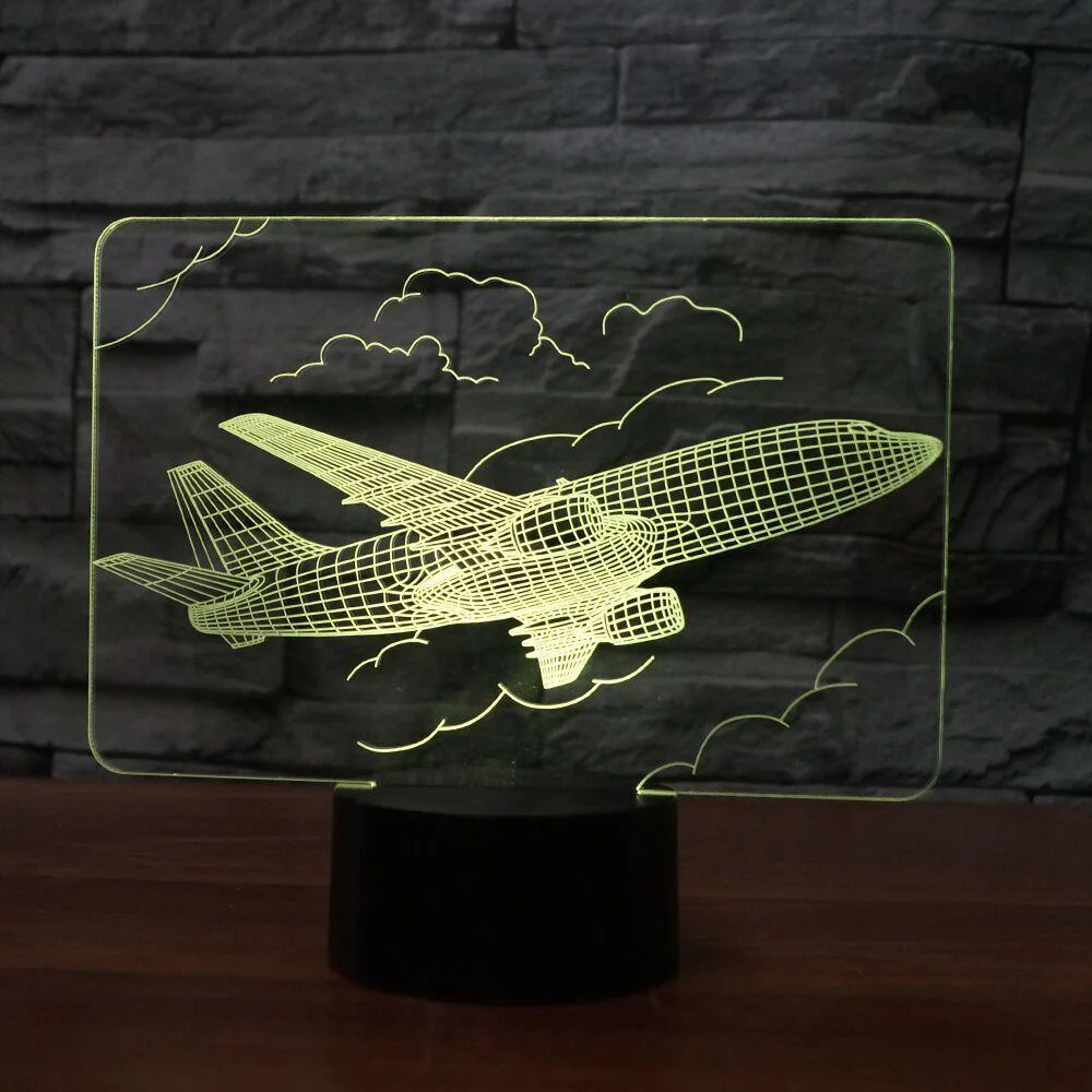 3D светодиодный светильник для сна детей Подарочная настольная лампа летательный