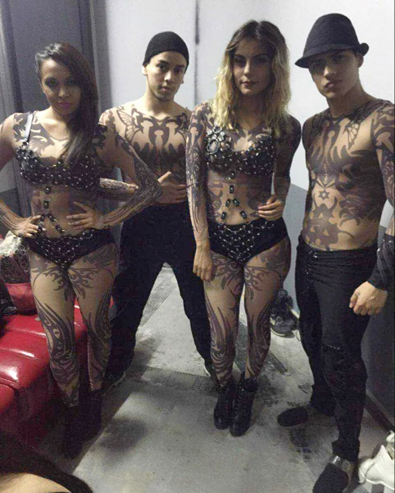 Лайкра спандекс зентай татуировки боди нарядное платье для взрослых Размер