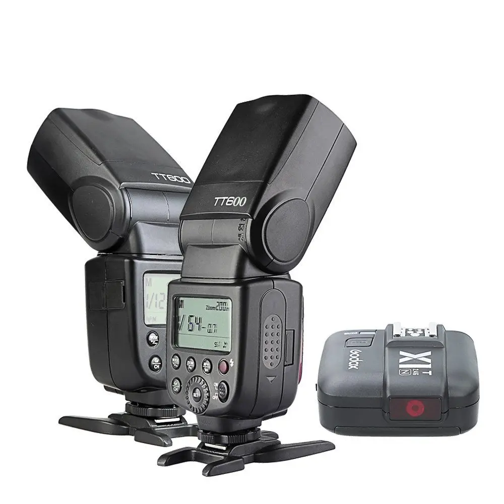 

2pcs Godox TT600 2.4G Wireless Camera Flash+X1T-N Trigger CD15