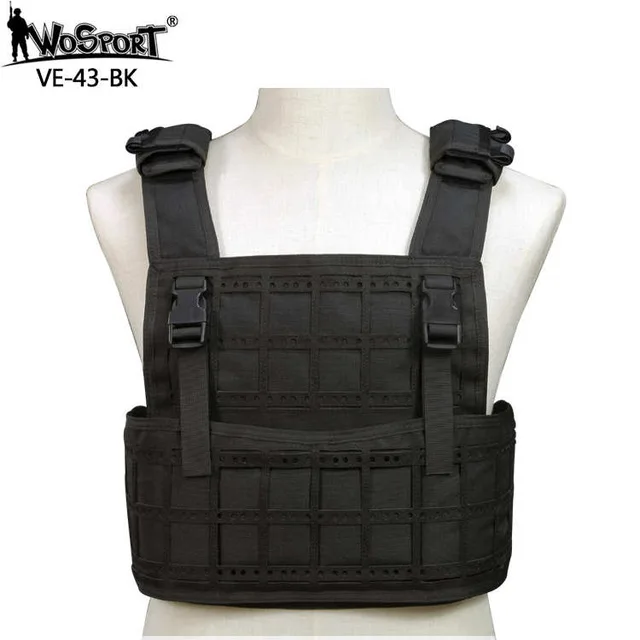 BK WosporT тактический жилет съемный модульный Водонепроницаемый Регулируемый Molle страйкбол Пейнтбол CS Охота Стрельба Жилет Открытый - Цвет: BK