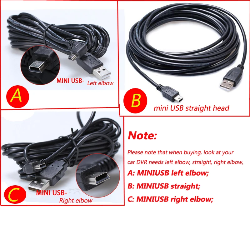 Новый изогнутый мини USB кабель для зарядки автомобиля Удлиненный