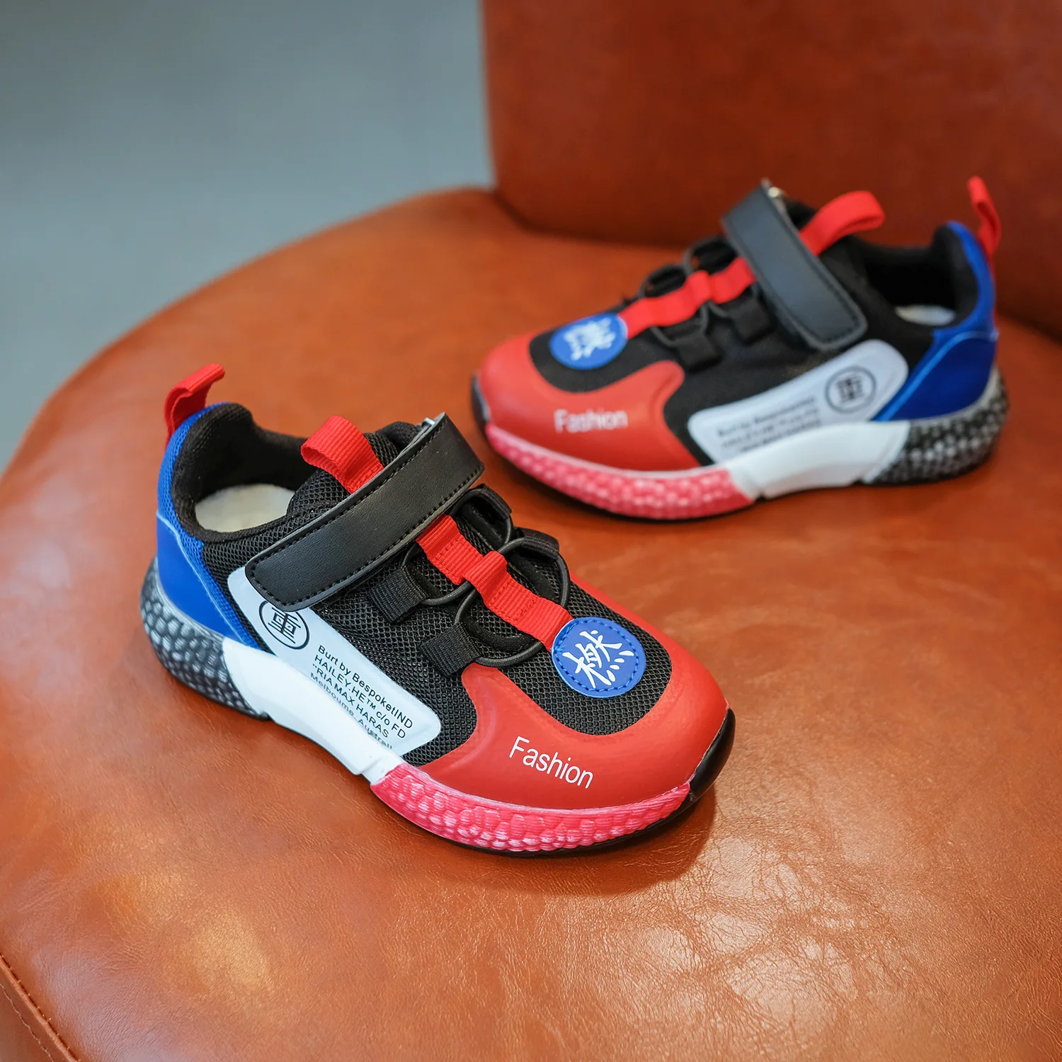 2020 Boys Girls Lightweight Sneakers Toddler/Little Kid Strap Low Top Mesh Trainers Children School Walk Casual Brand Shoes | Детская