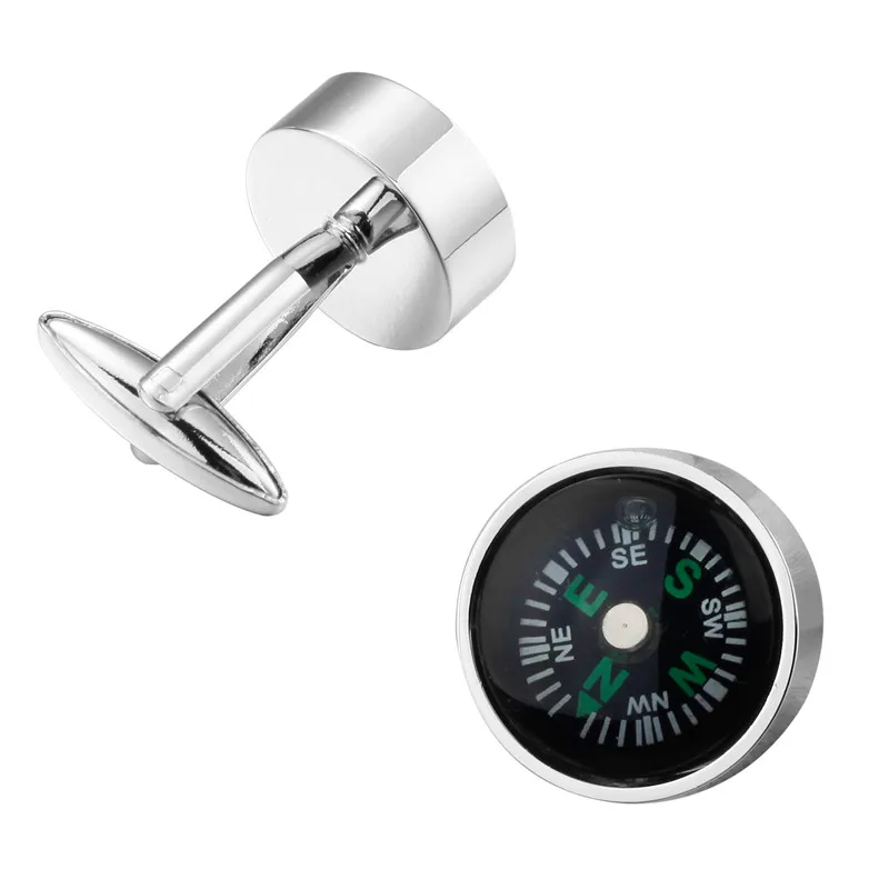 Модные Запонки превосходного качества с функциональным компасом новый дизайн