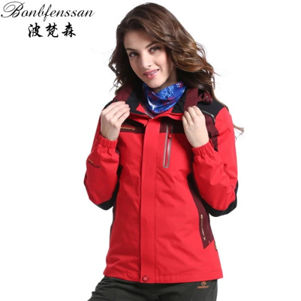 red jacket Женская весенне-осенняя флисовая дышащая куртка для спорта на открытом воздухе, ветронепроницаемая водонепроницаемая куртка для пешего туризма, альпинизма, женские куртки 1613B - Цвет: red jacket