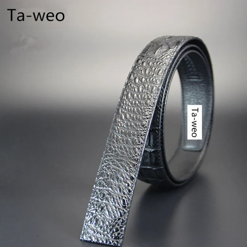 Ремень мужской из искусственной кожи с крокодиловой полоской модный пояс без