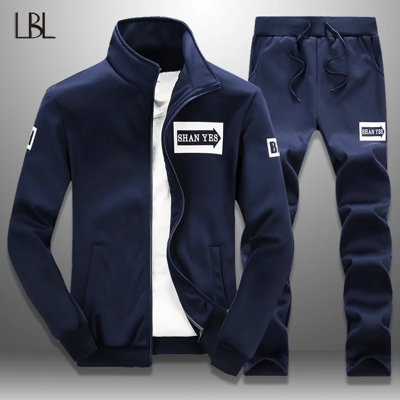 LBL Тонкий Спортивный Костюм Мужчины Повседневная Куртка Спортивный Костюм 2 Шт. Набор мужская Спортивная Одежда Весна Фитнес-Одежда Мужские Толстовки С Капюшоном Наборы