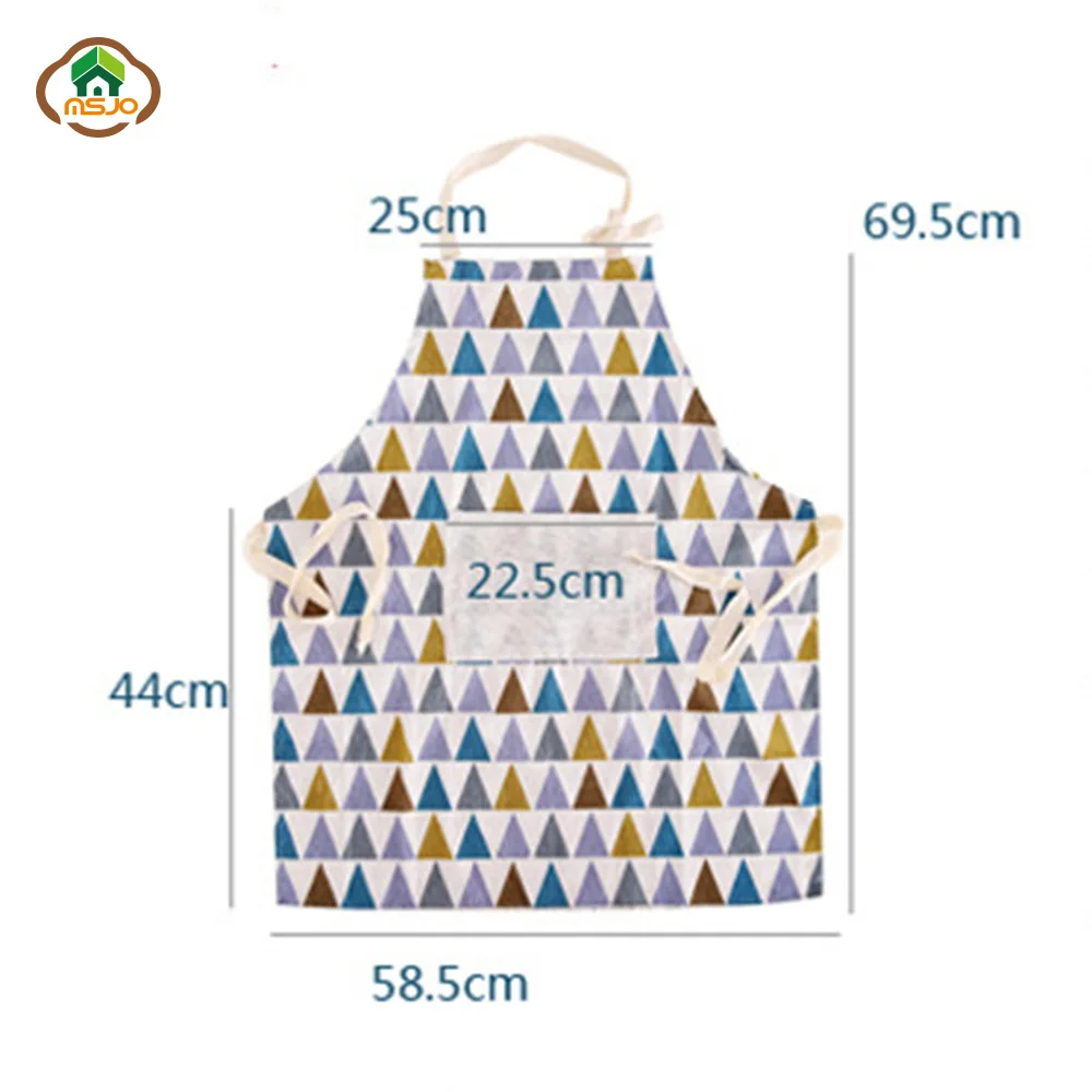 MSJO кухонный фартук для женщин японский льняной хлопковый кухни пар