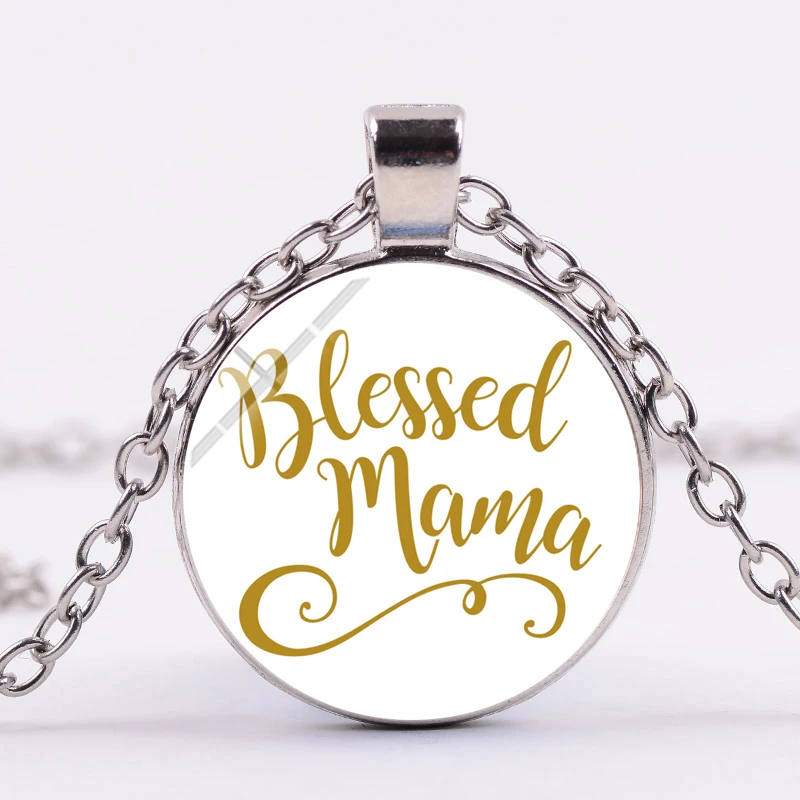 Азиатских модные Blessed Mama и I Love Papa буквы ожерелье с серебряным покрытием цепочка подвеской в форме ювелирные