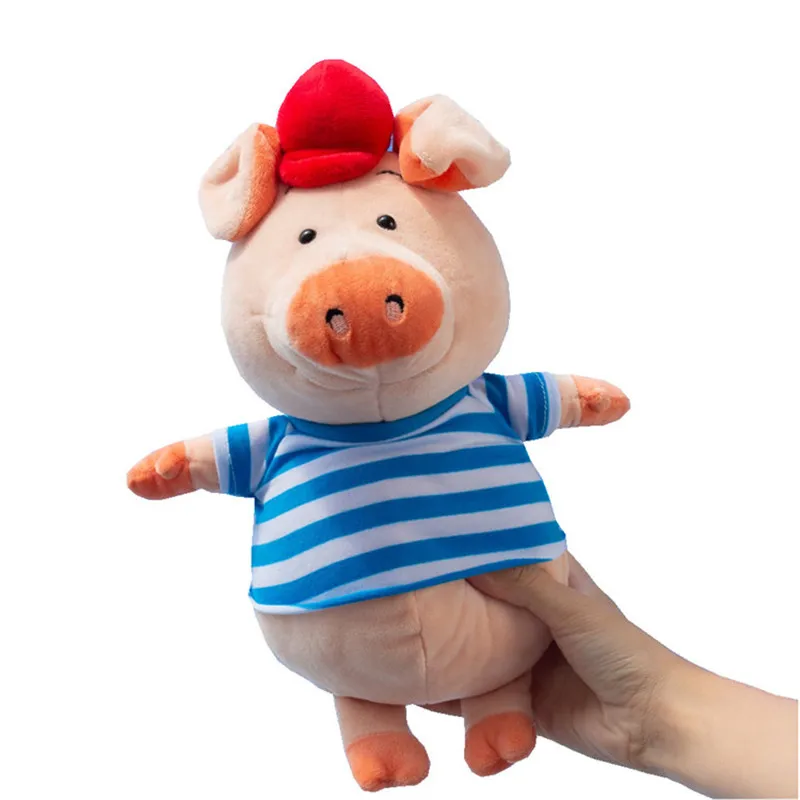 1 шт. 30 см немецкий NICI pig плюшевая игрушка WIBBLY 7 стильная одежда рубашка в полоску