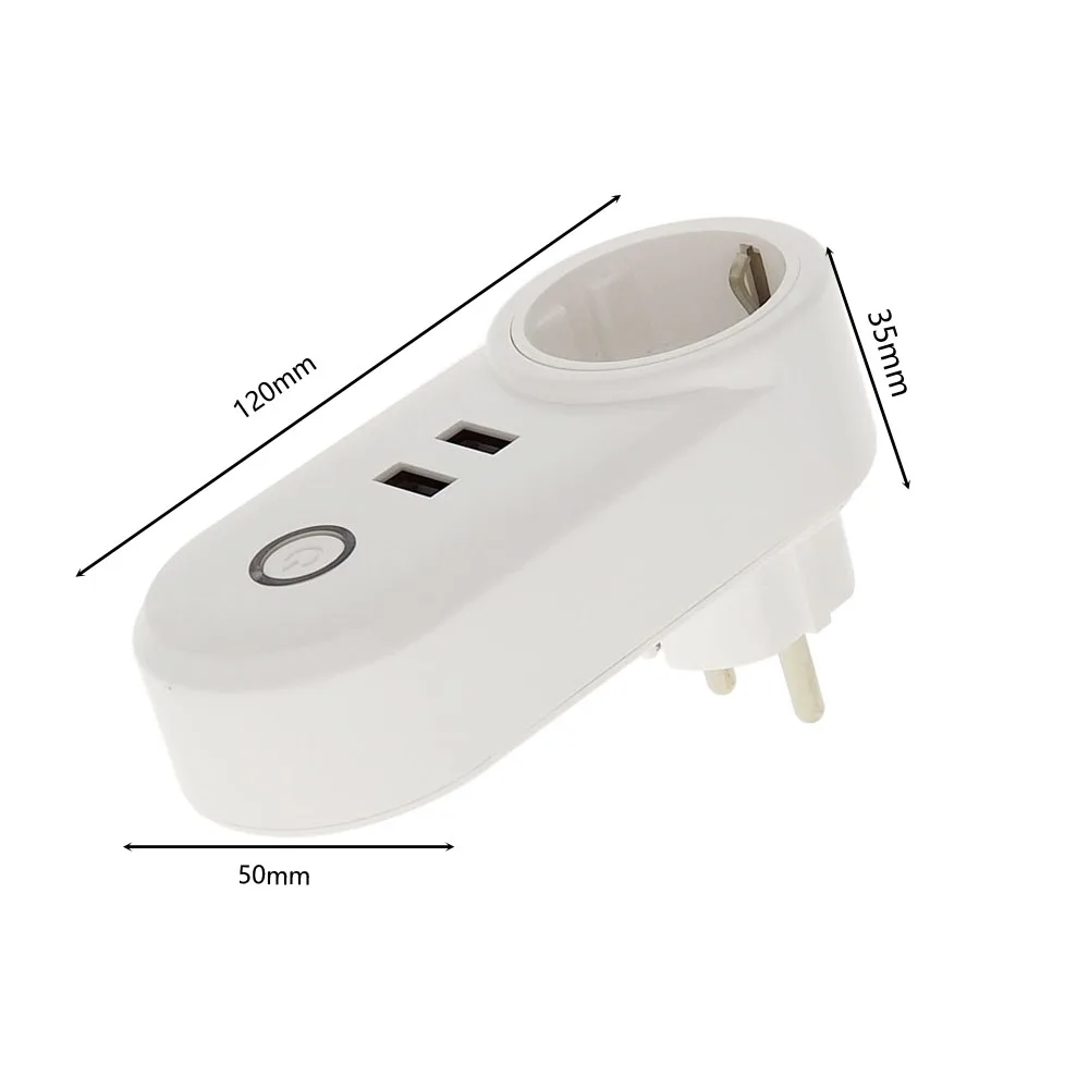 FrankEver Израиль Wi Fi Smart Plug с двумя портами USB Розетка таймером беспроводной умная