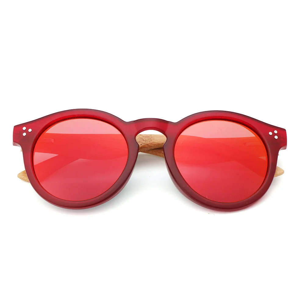 RED Спот Горячая оправа из поликарбоната, модные солнцезащитные очки для мужчин и женщин туристов поляризованные солнцезащитные очки из бамбука и дерева стекла UV400 - Цвет линз: RED