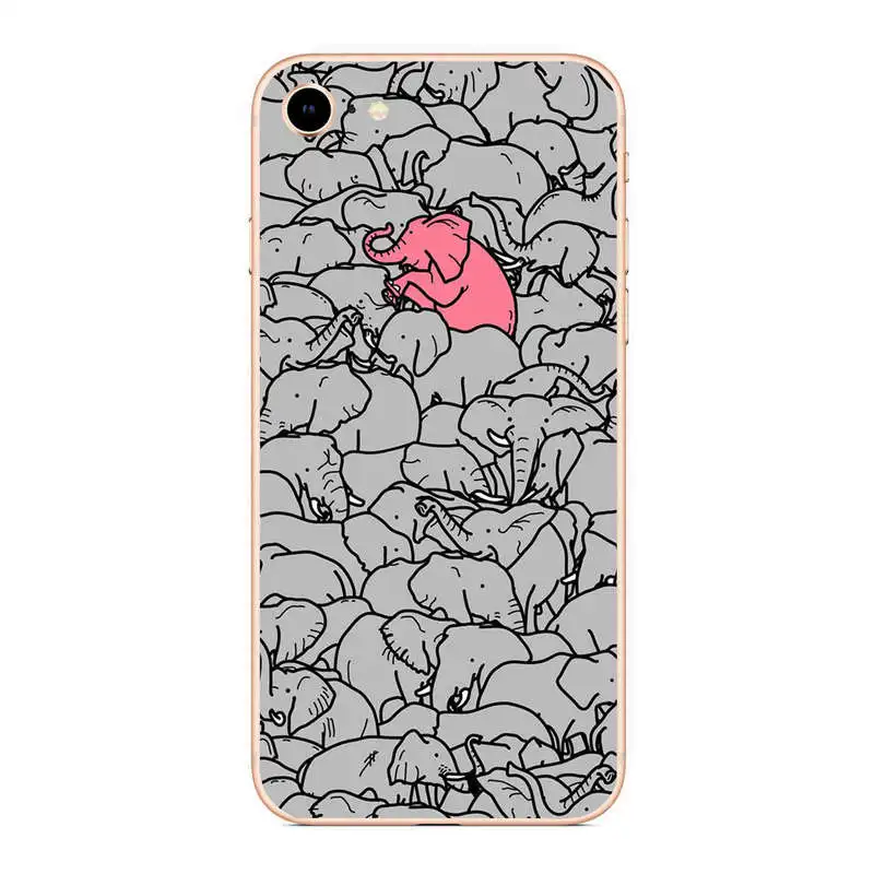 Мягкие силиконовые чехлы для телефонов Kulia Tribal Tattoos Elephants iPhone 6 6S 7 8 plus 5S SE X Capinha |