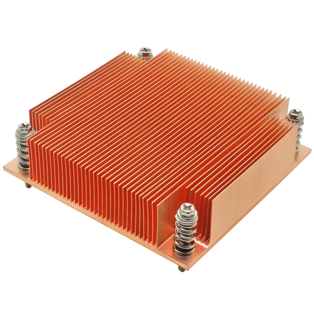 1U server CPU cooler copper skiving fin heatsink for Intel 1150 1151 1155 1156 i3 i5 i7 Industrial computer Passive cooling
1U server CPU cooler copper skiving fin heatsink for Intel 1150 1151 1155 1156 i3 i5 i7 Industrial computer Passive cooling