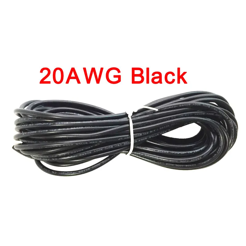 5 м 10 м 20 м 2Pin 20AWG 22AWG светодиодный Электрический белый/черный Удлинитель силовой провод кабель для светильник 5050 3528 - Цвет: 20AWG Black