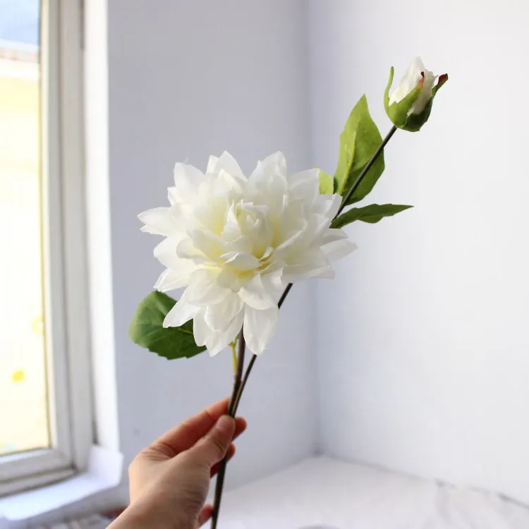 Шелковые искусственные цветы для свадьбы, дома и вечерние мини-Dahlia