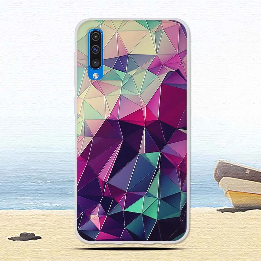 11 Роскошный чехол из термополиуретана и силикона для samsung Galaxy A50 A 50, Модный чехол для телефона с цветочным рисунком, Мягкий защитный чехол s Fundas - Color: 11