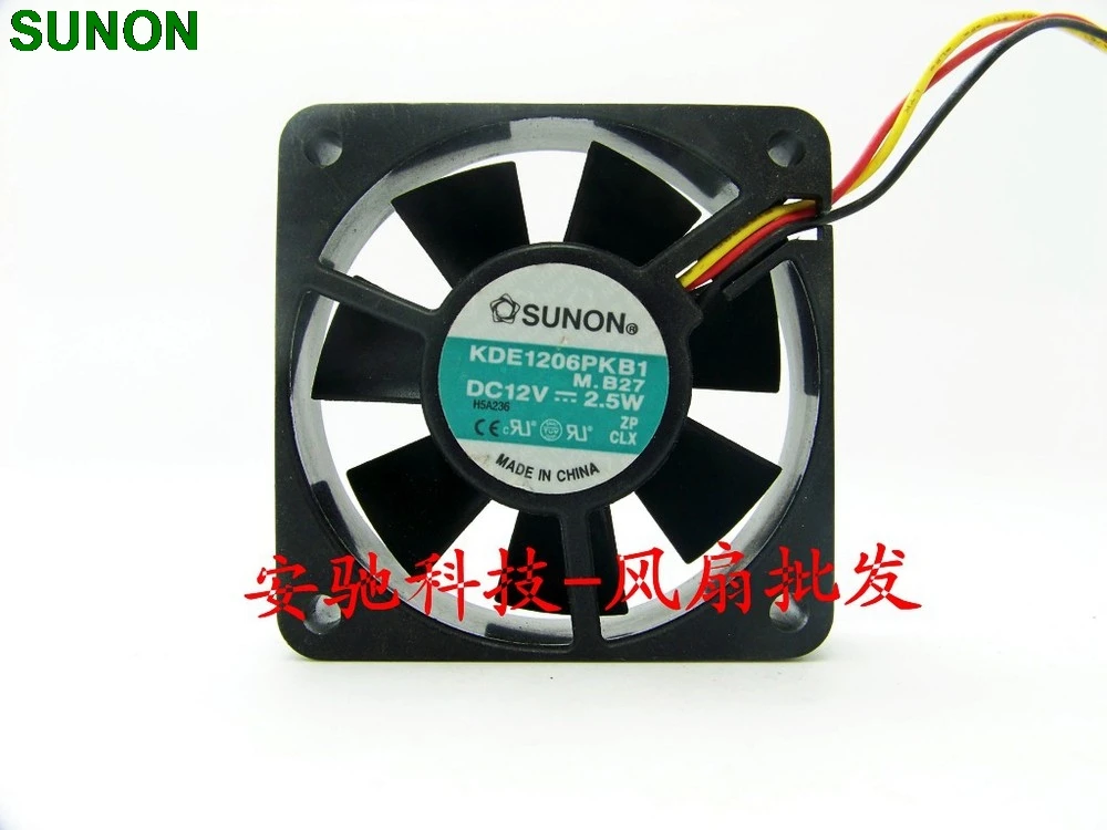 SUNON KDE1206PKB1 DC 12V 2 5 W 6015 6cm 60mm Трехпроводные осевые вентиляторы охлаждения|cooling fan|axial