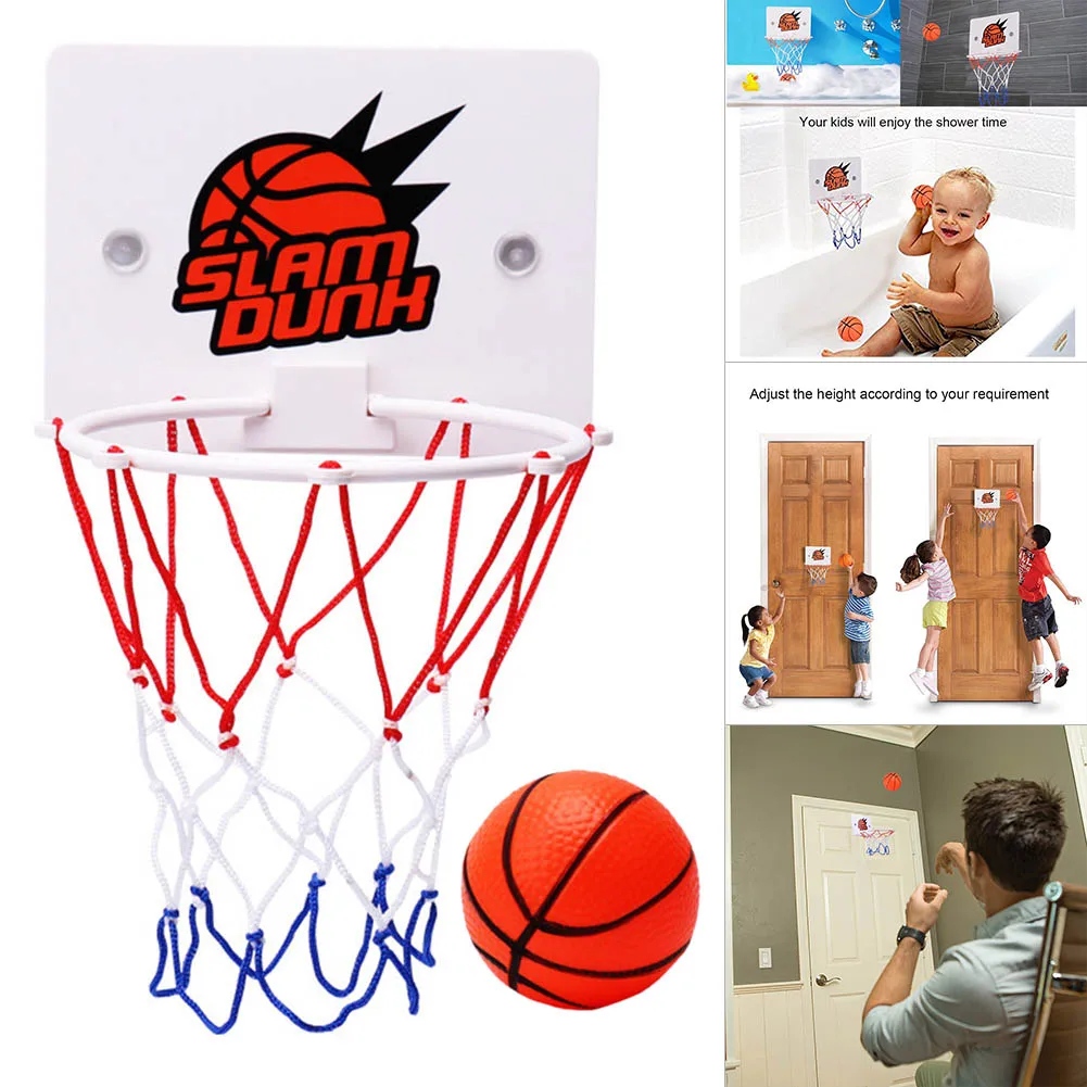 

Children Kids Mini Basketball Hoop Toys Suck Wall-Mounted Stand with Pump Sport Toy Set FK88