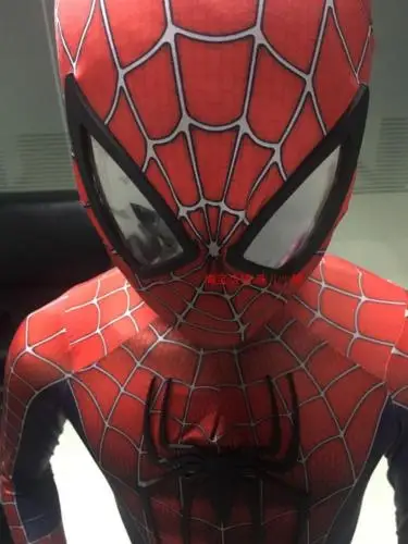 Костюм для взрослых Toby Amazing Spiderman 3D спандекса Zentai облегающая черная маска глаз