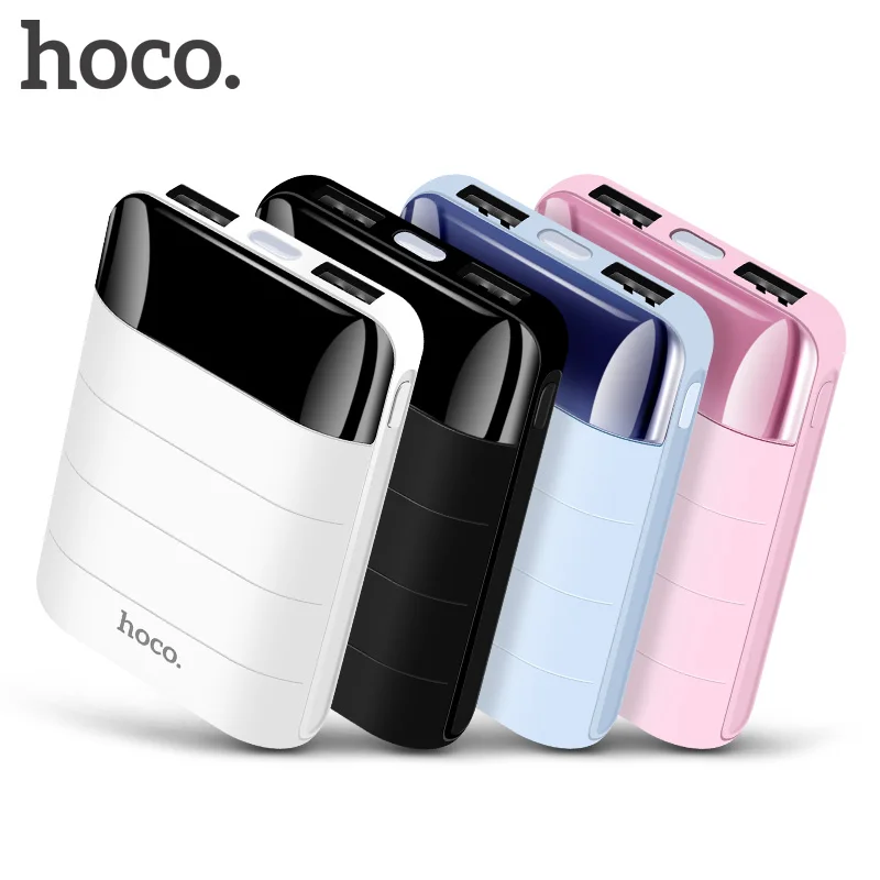 HOCO 10000 мАч запасные аккумуляторы для телефонов Мини Dual USB светодио дный