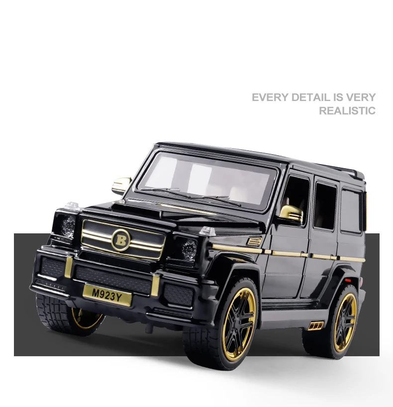 Горячая 1:24 Масштаб колеса литья под давлением автомобиль Benz brabus suv металлическая модель G65 с светильник и звук вытяните назад игрушки коллекция для подарков