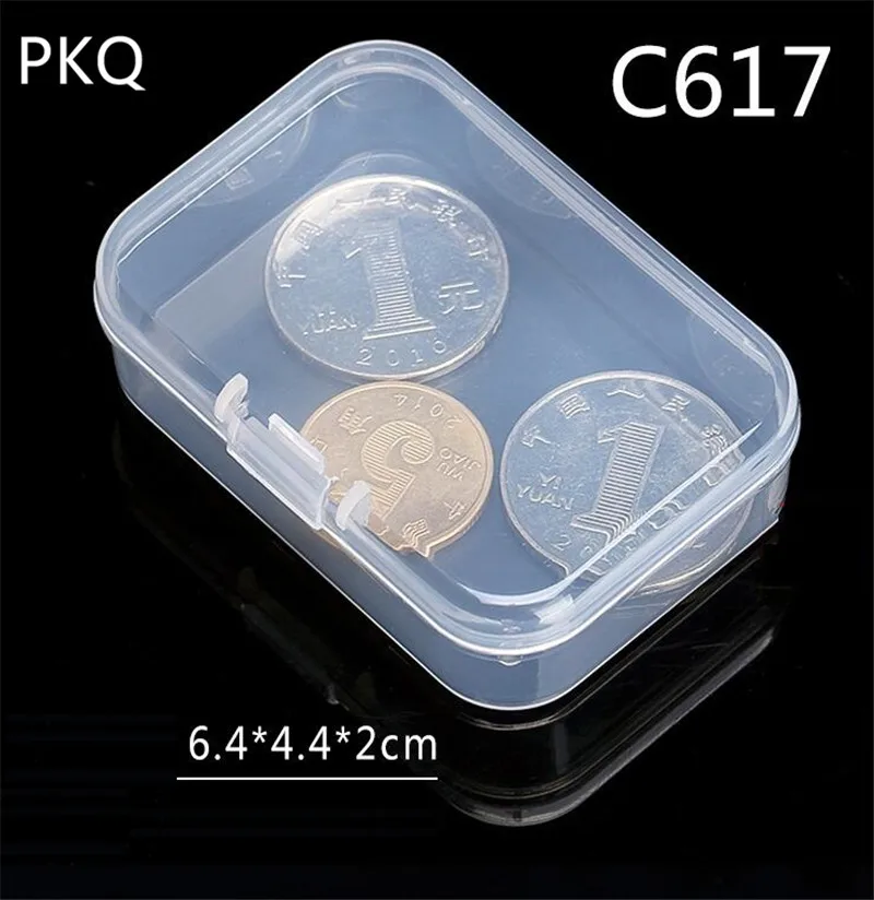 Small Transparent Plastic Storage Box Clear  Rectangle Multipurpose display box For Card/Sundries Organizer Holder