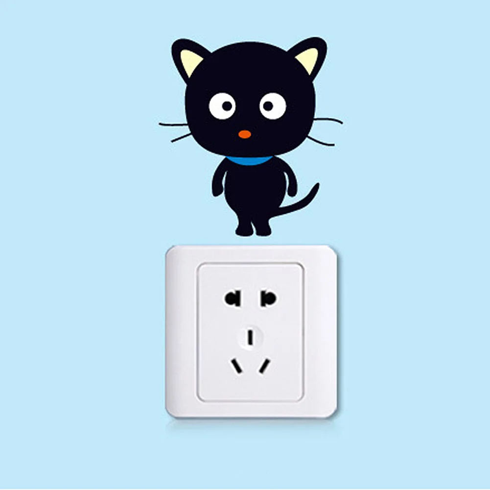 Wall Stickers Switch Cat Light Decor Decals Art Mural Baby Nursery Room | Дом и сад